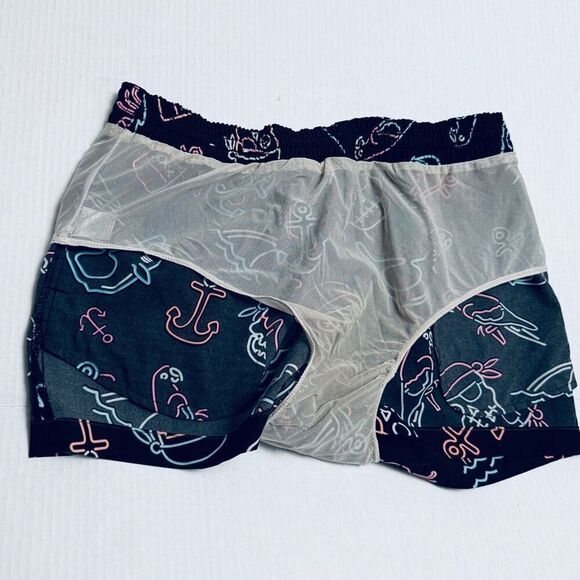 Chubbies Swim Shorts Trunks Size Medium Neon Lights Pirate Anchor Shark Lined 3" - Picture 5 of 6